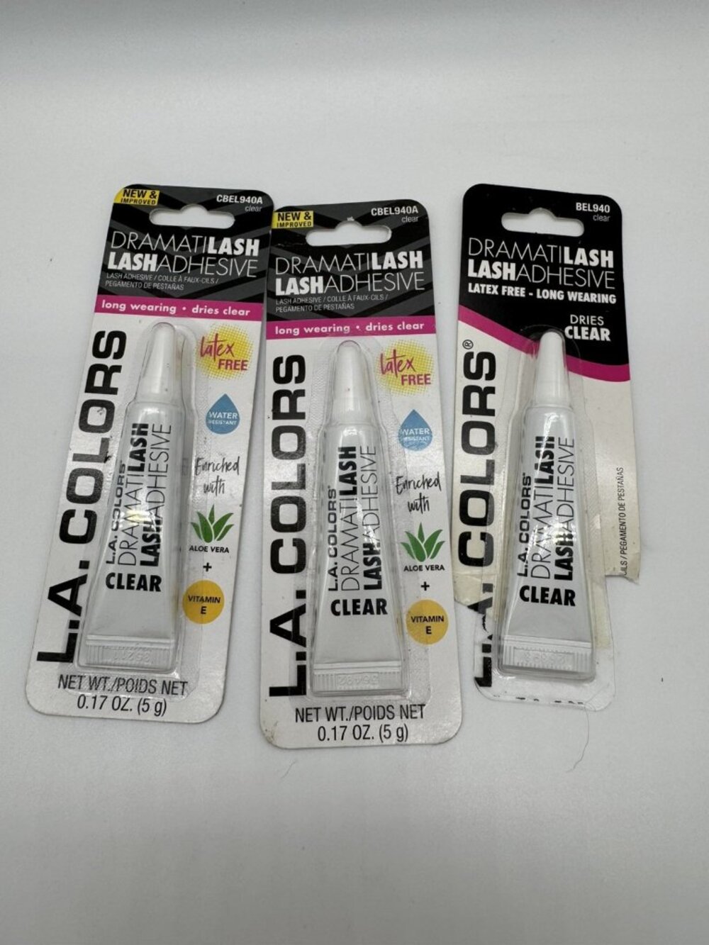 Lot Of 3 LA COLORS Dramatilash Lash Adhesive Glue 0.17 oz New